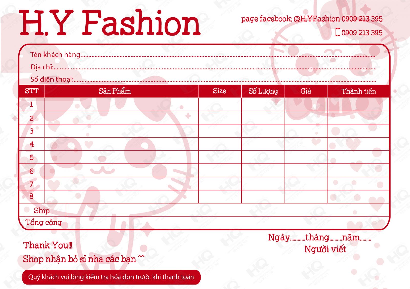 in hóa đơn giấy cacbolem